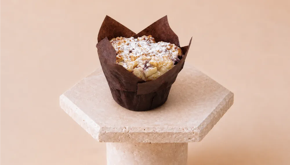 Muffin waniliowy z malinami bez cukru