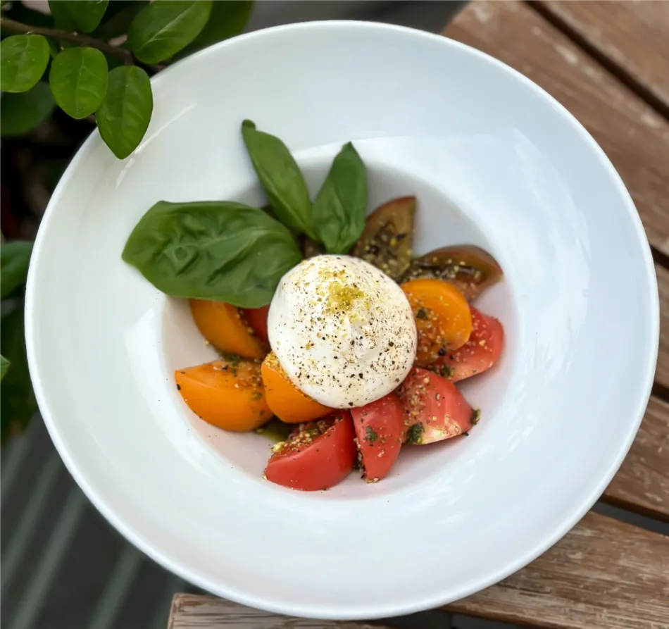 Burrata na pomidorach