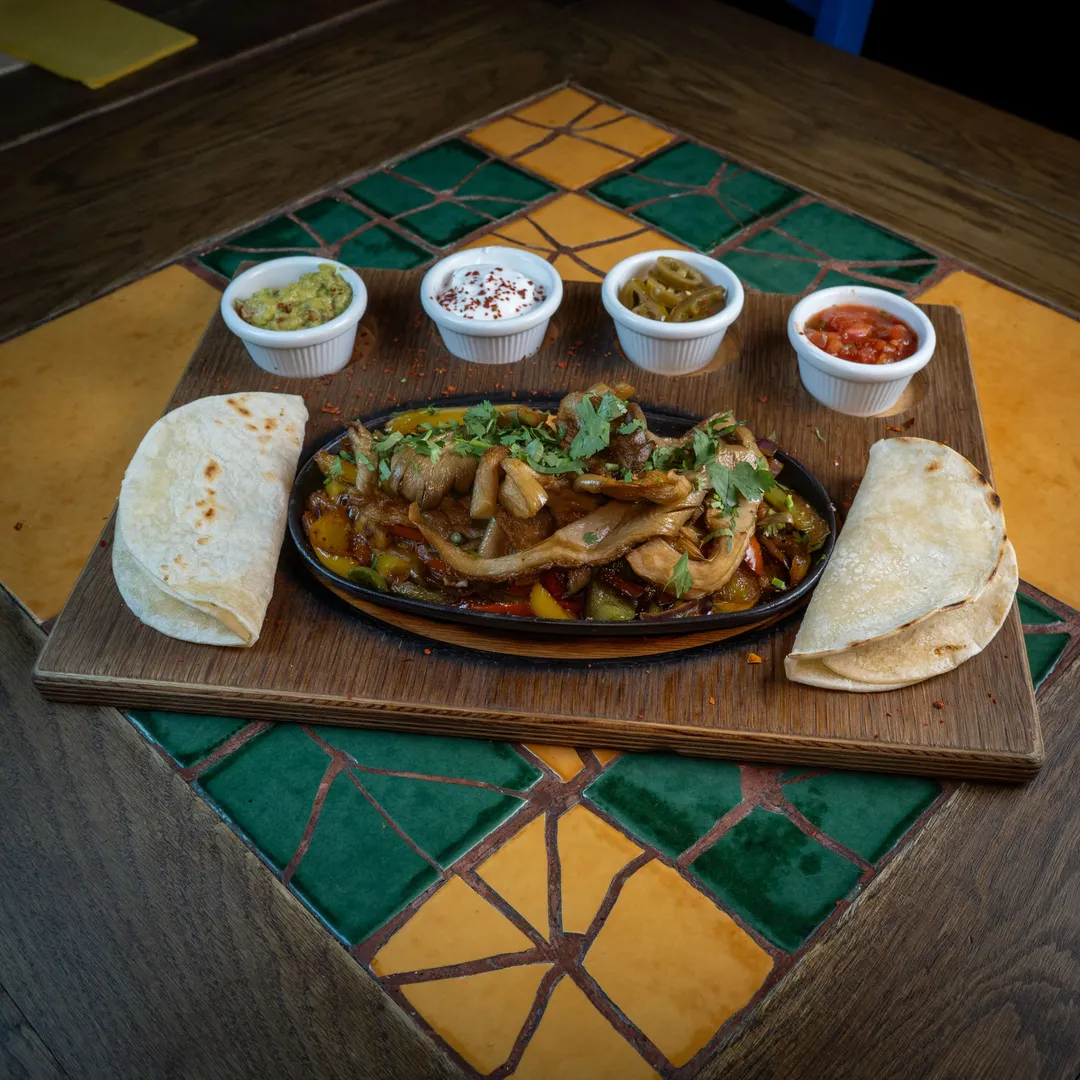 Fajitas Boczniak & Fasolka Szparagowa