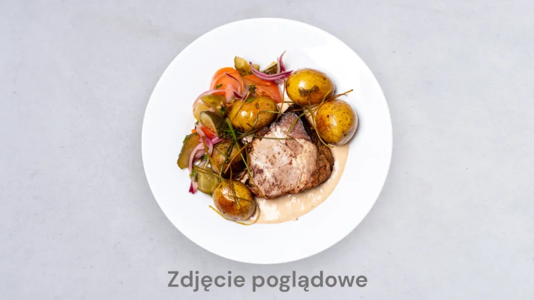 Karkówka w sosie śmietanowo - chrzanowym