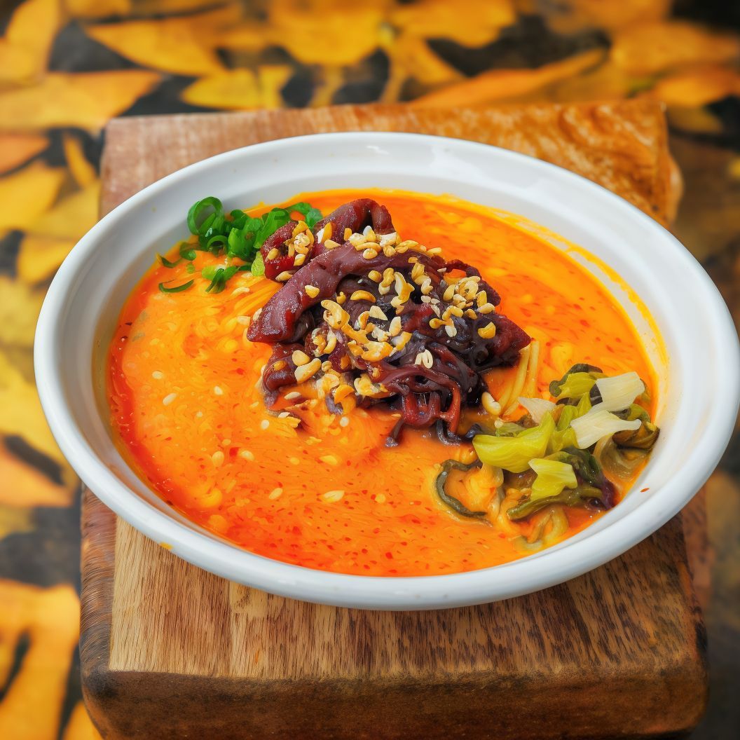 Tantanmen z grillowaną wołowiną