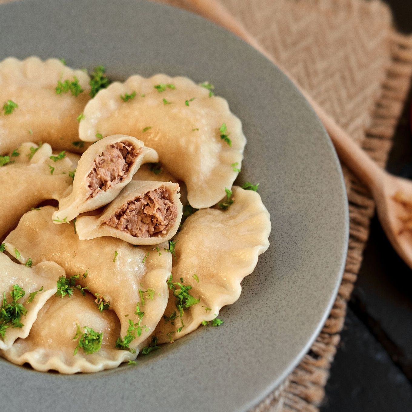 Pierogi z mięsem wołowym