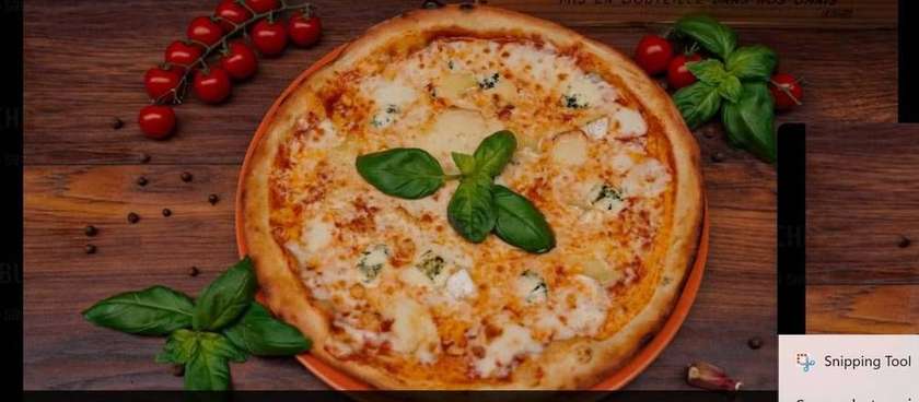 Pizza 4 types cheese