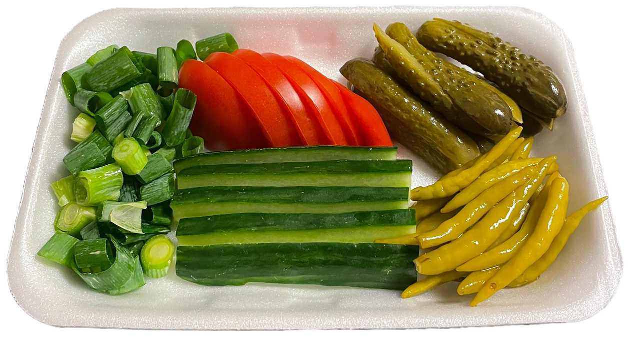 Extra vegetables without lettuce