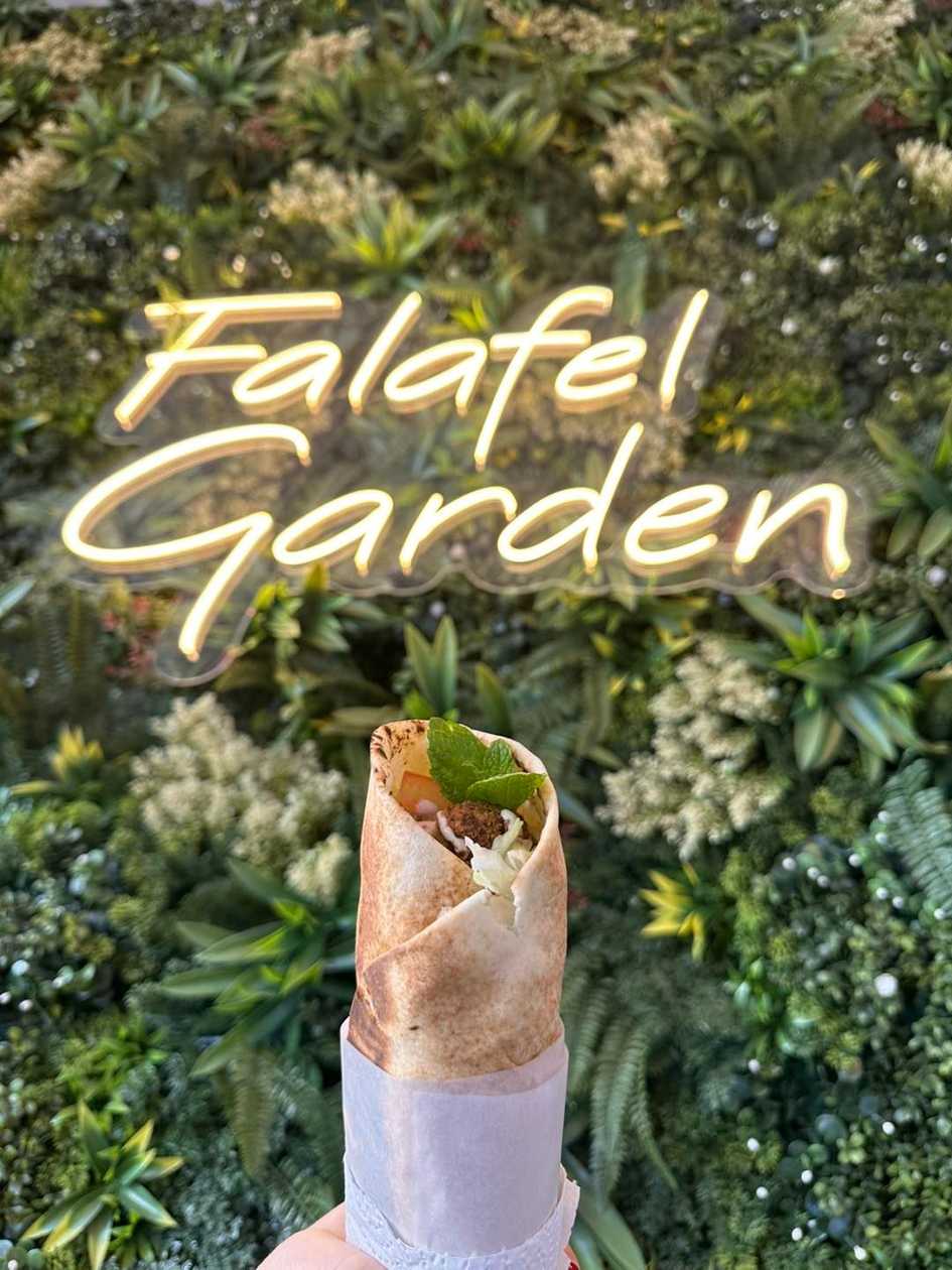 Falafel Wrap with Vegan Cheese