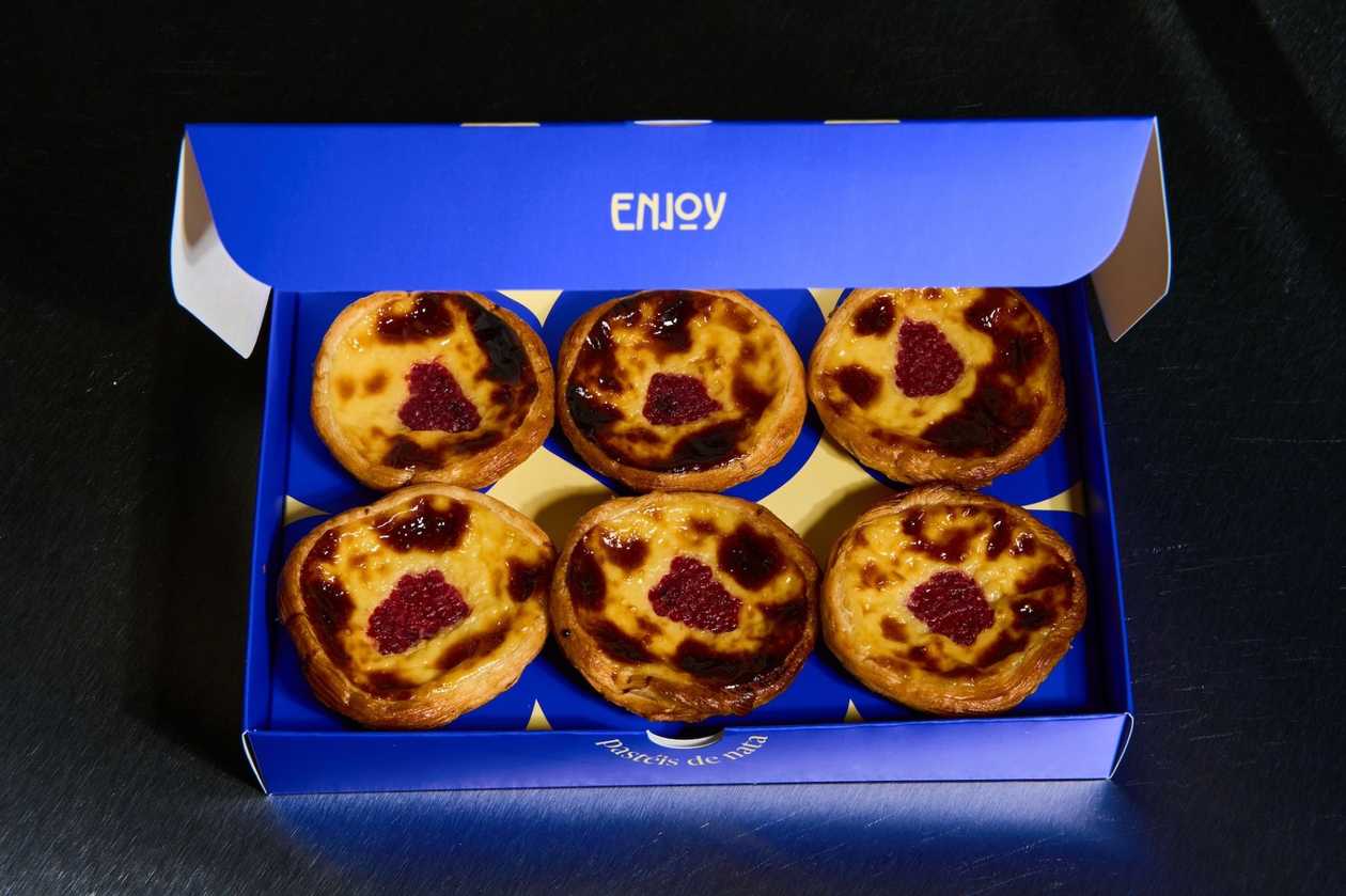 Raspberry Pastel de Nata Pack of 6