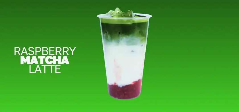 RASPBERRY MATCHA LATTE