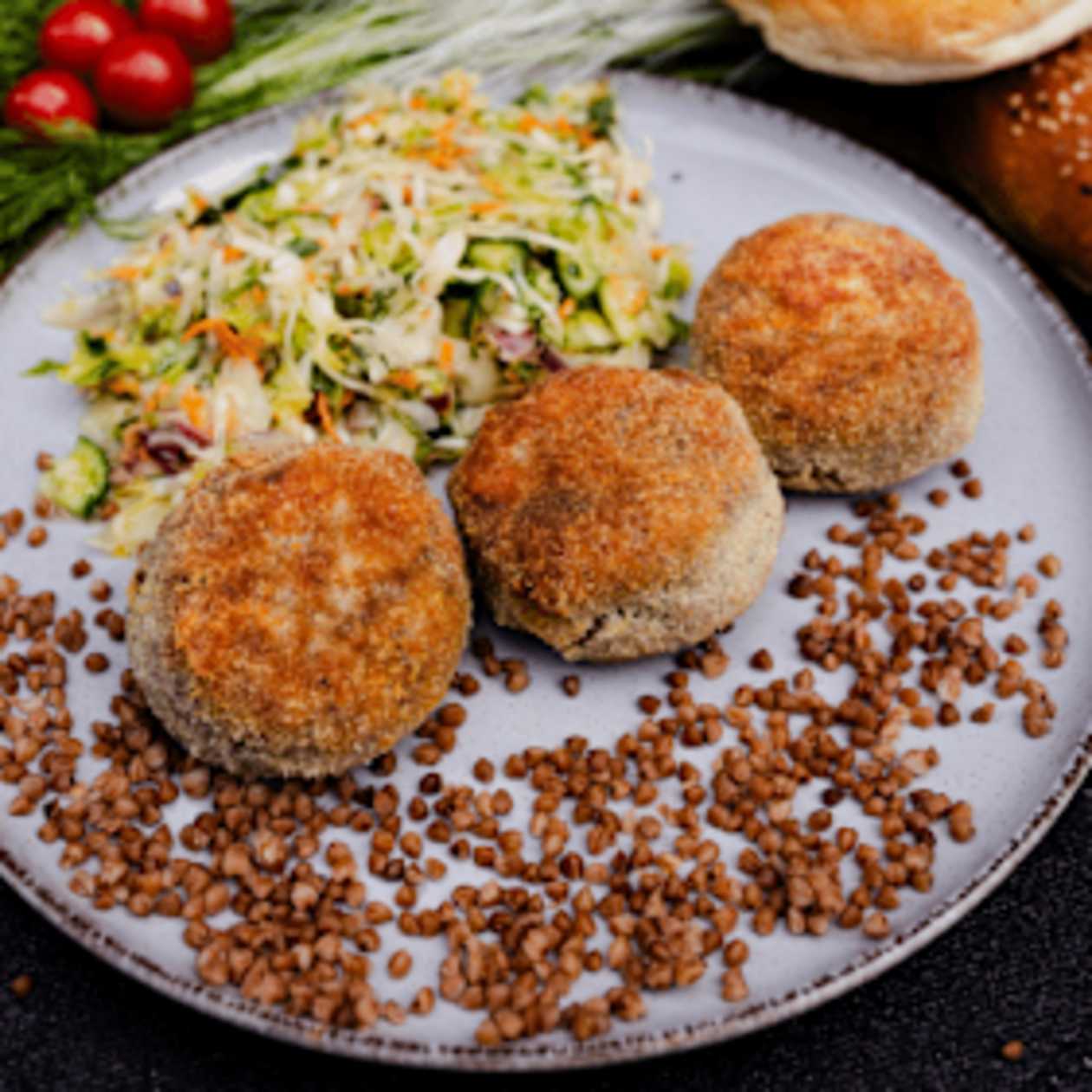 Buckwheat Groats Cutlets with Champignons