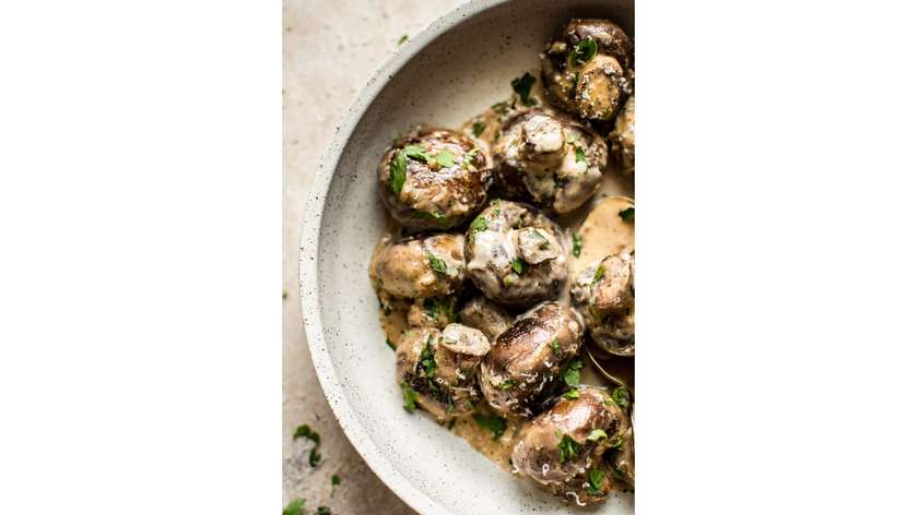 Creamy garlic mushrooms