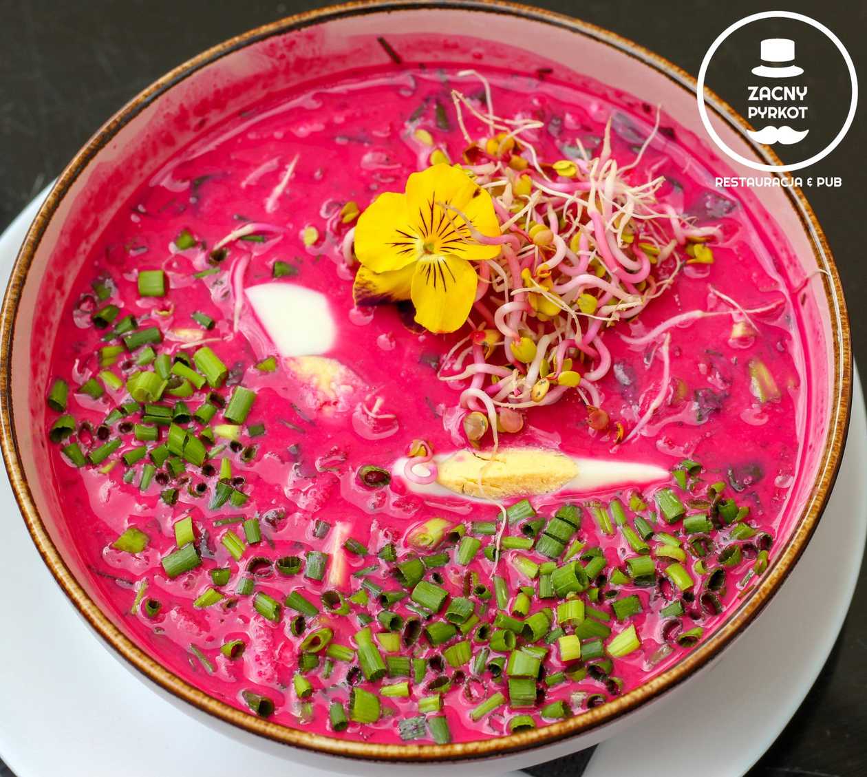 Chilled Beetroot Soup with Egg