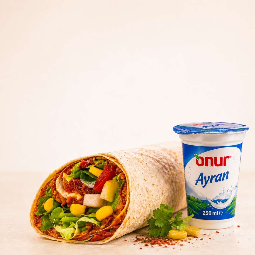 Cigkoftem Wrap + Ayran