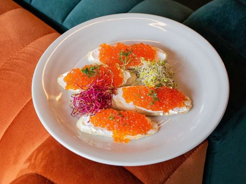 Bruschetta with Red Caviar