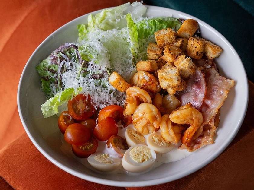 Caesar Salad with Shrimp