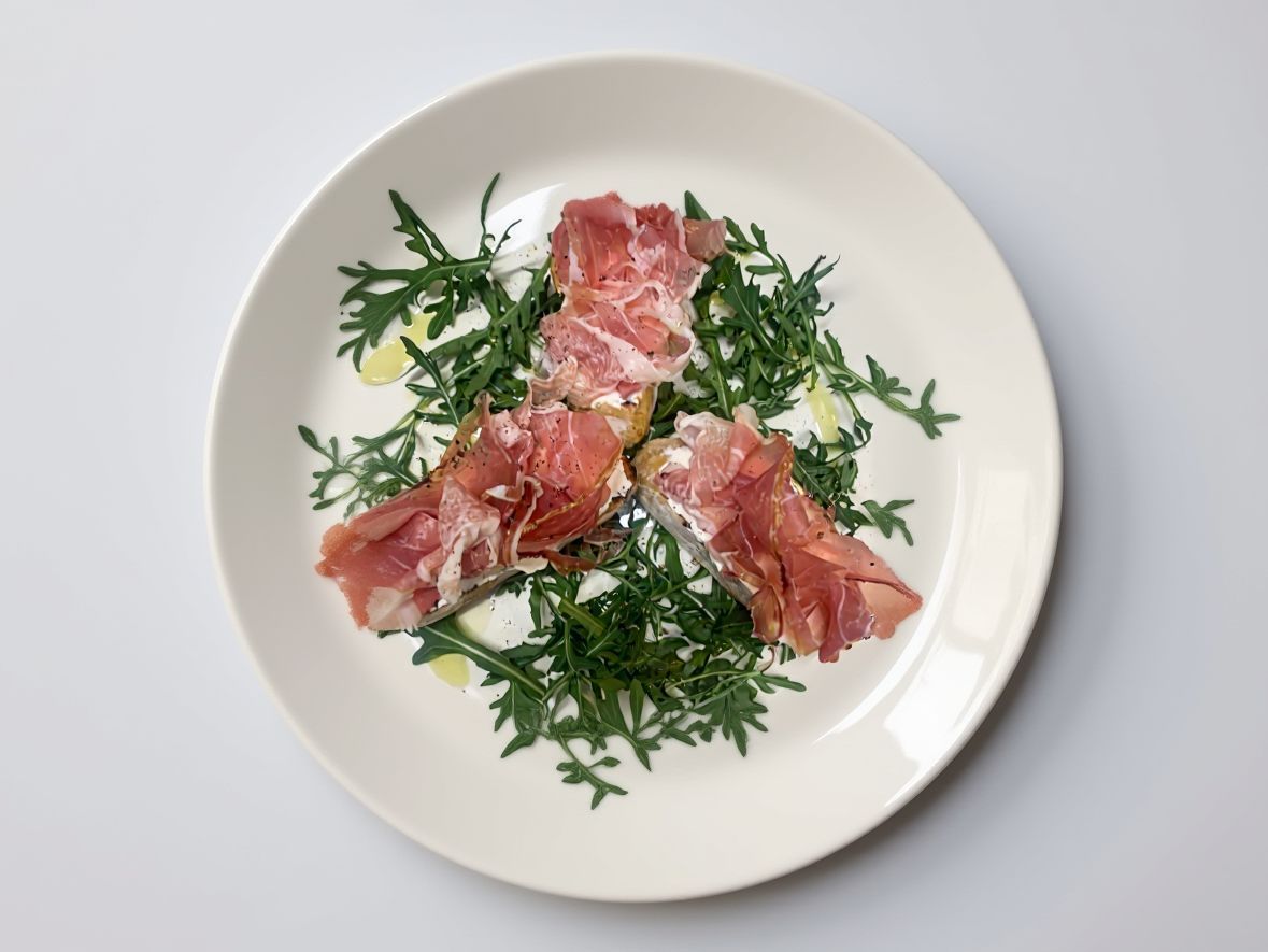 Bruschetta con prosciutto di 'Parma' e ricotta