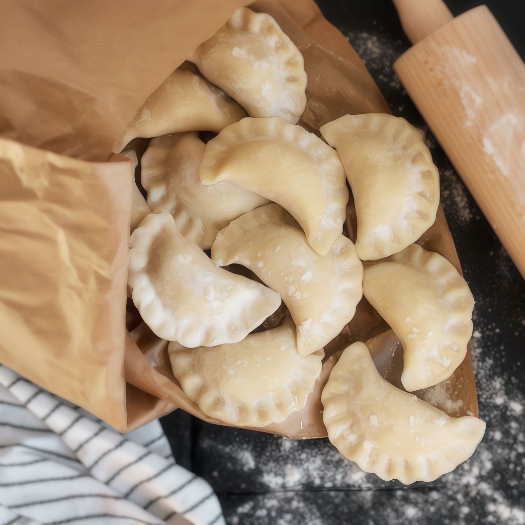 Pierogi ze świeżym szpinakiem i serem feta