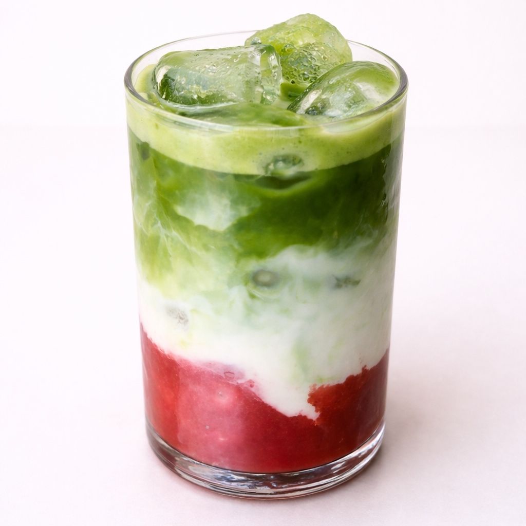 Iced Matcha Latte z domowym musem