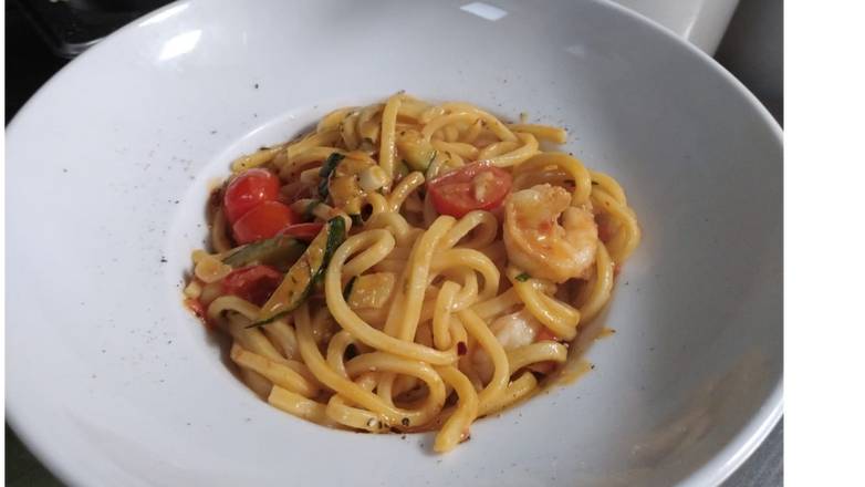Spaghetti Gamberi e Zucchine