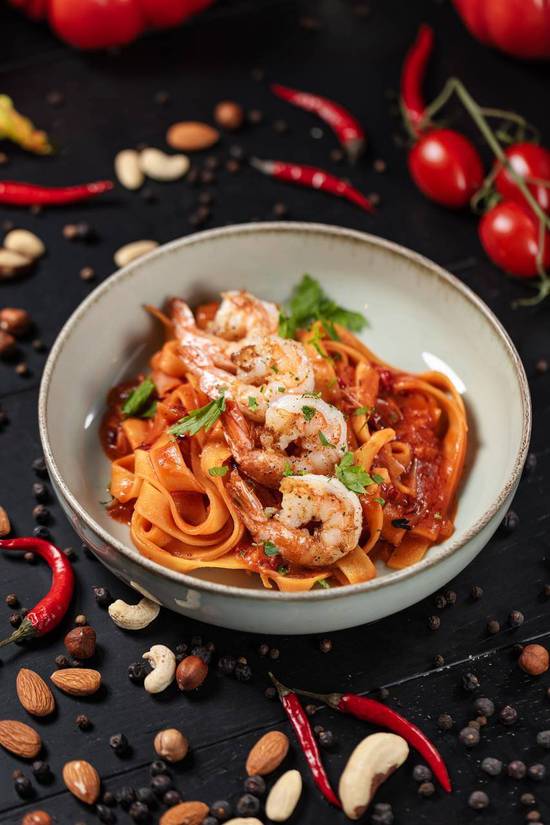 Tagliatelle z Krewetkami