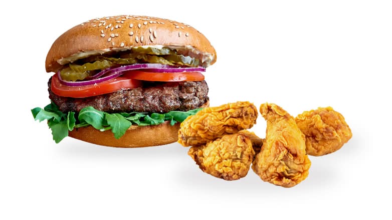 Standard Burger+4 szt skrzydełek