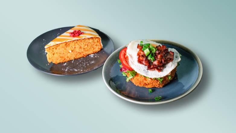 Hashbrown Classic + Ciasto marchewkowe