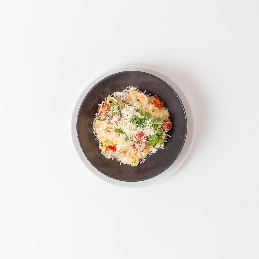 Tagliatelle z krewetkami