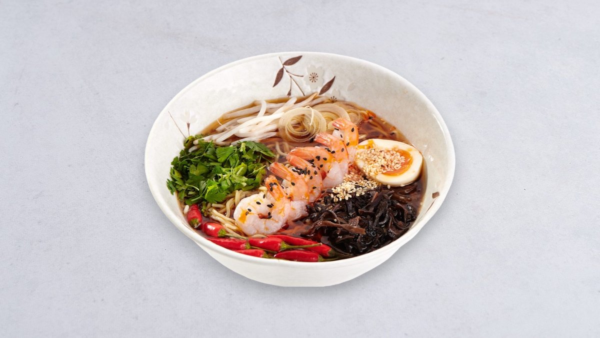Ramen z krewetkami